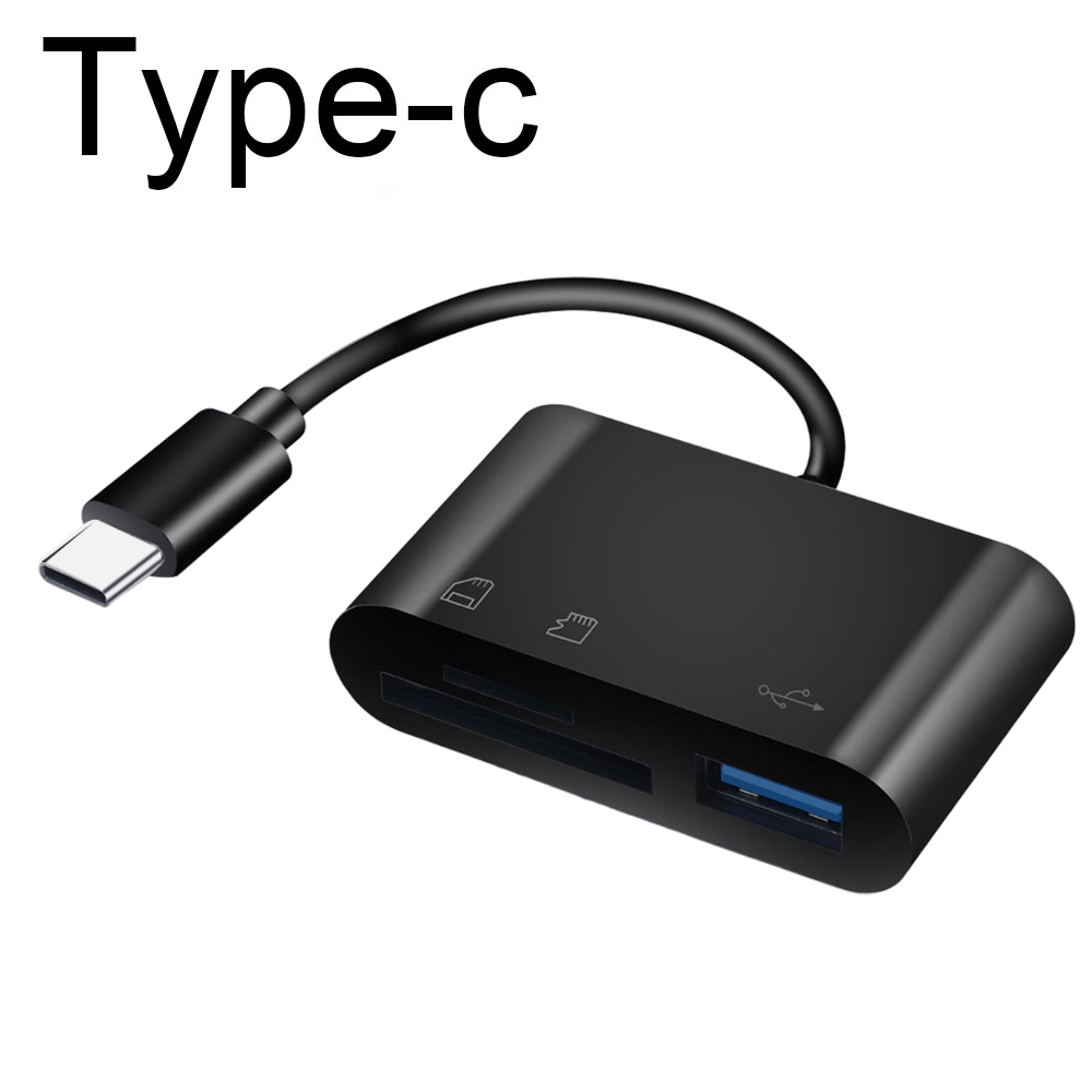 Snabb 3-i-1 Kortläsare för USB-C med OTG-Funktion