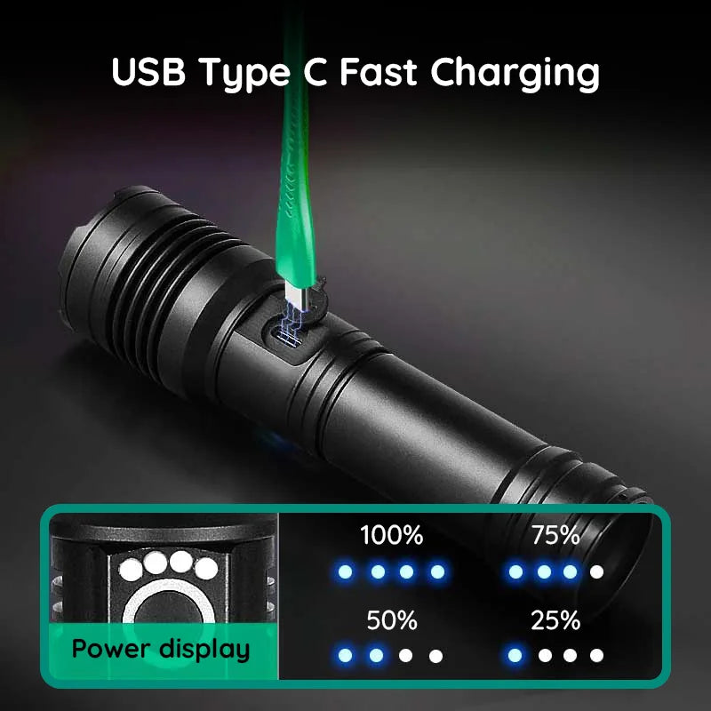 USB lommelygte med høj effekt
