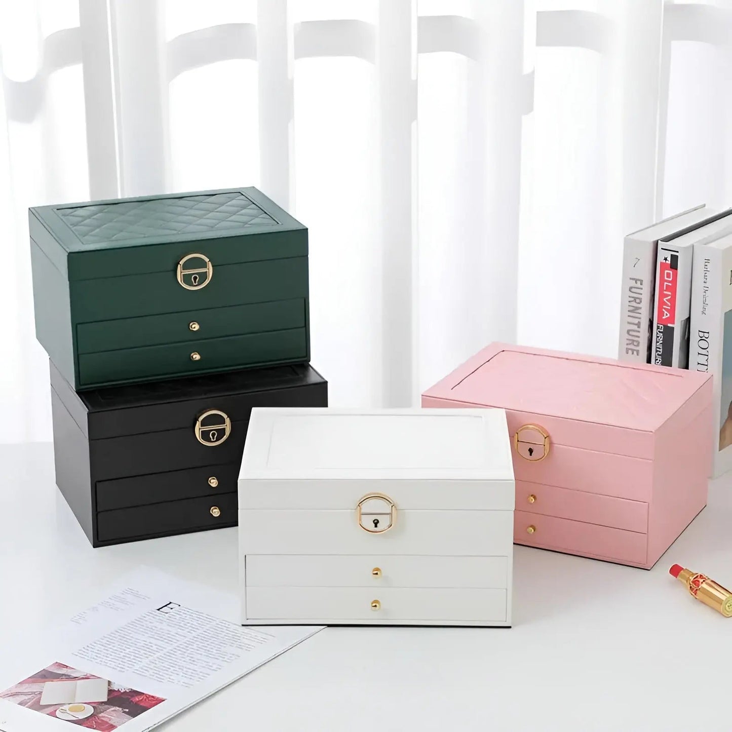 Elegant Multi-Niveau Smykkeboks – LuxorGem