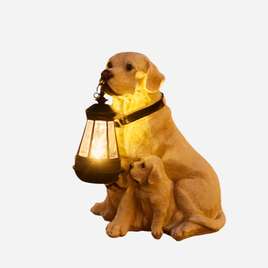Soldriven hundlampa: Mys och ljus till trädgården
