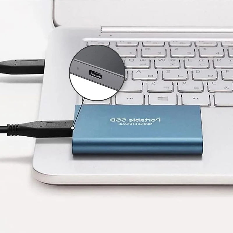 Bärbar aluminium-SSD, extern lagringsenhet, snabb dataöverföring