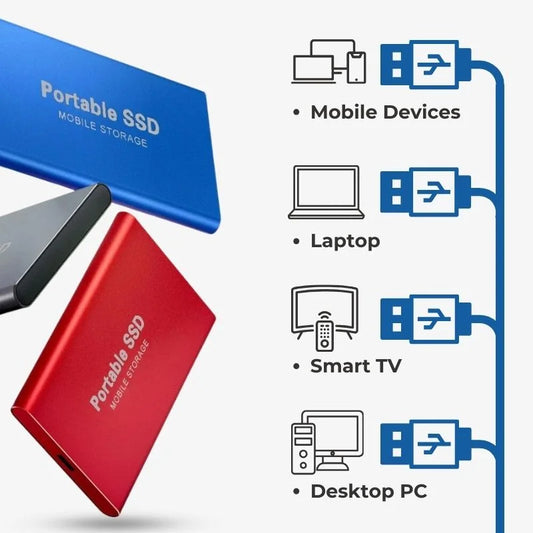 Hurtig Bærbar SSD - USB 3.1 Lagring (Op til 30 TB)
