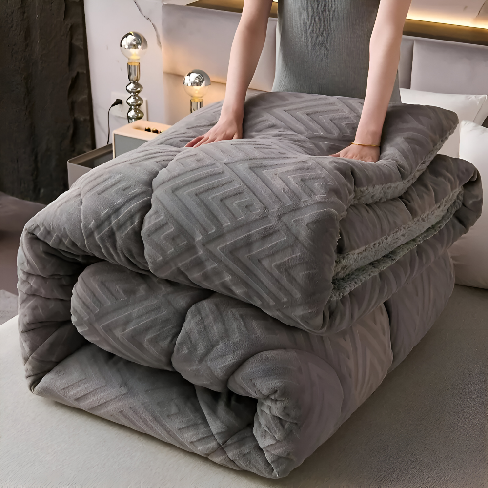 Lyxig Värmematta - Tvättbar och Vändbar Fleece för Alla Årstider