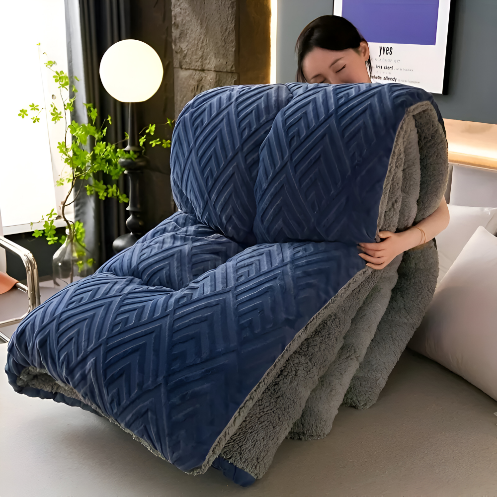 Lyxig Värmematta - Tvättbar och Vändbar Fleece för Alla Årstider