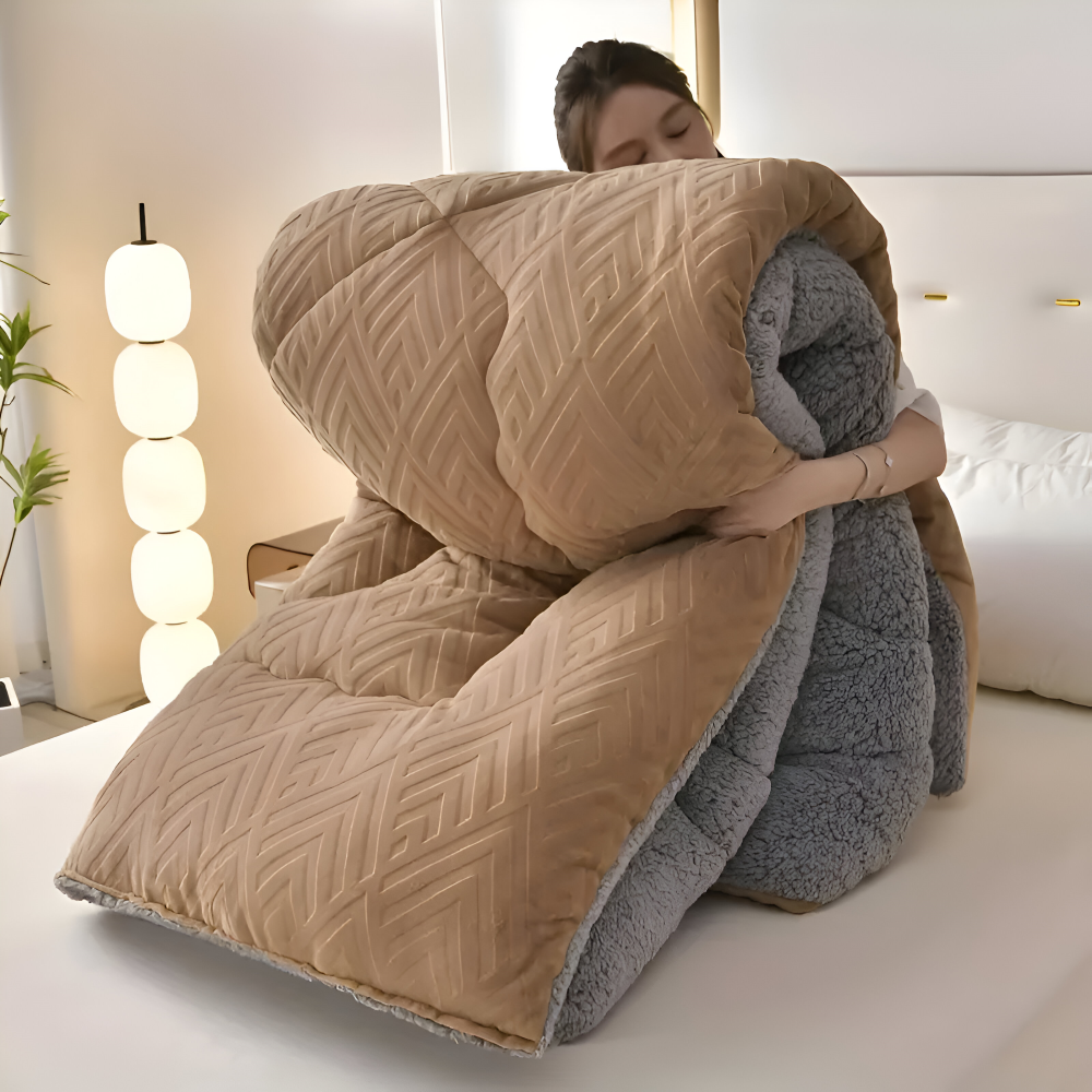 Lyxig Värmematta - Tvättbar och Vändbar Fleece för Alla Årstider