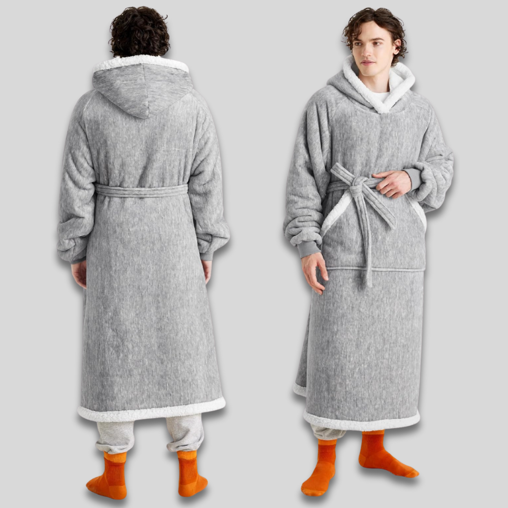 Hoodie-Blanket til Unisex, Oversized, med Hætte og Lange Ærmer, Komfortabel