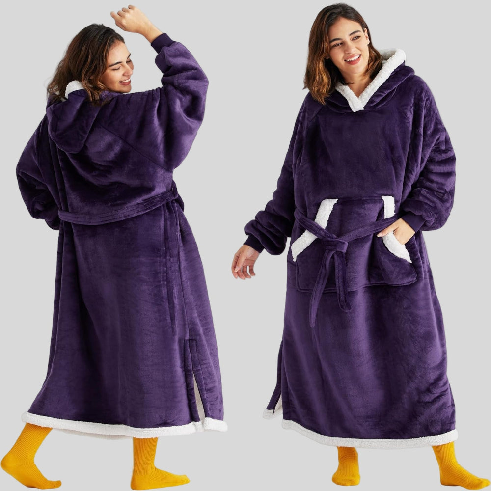 Hoodie-Blanket til Unisex, Oversized, med Hætte og Lange Ærmer, Komfortabel