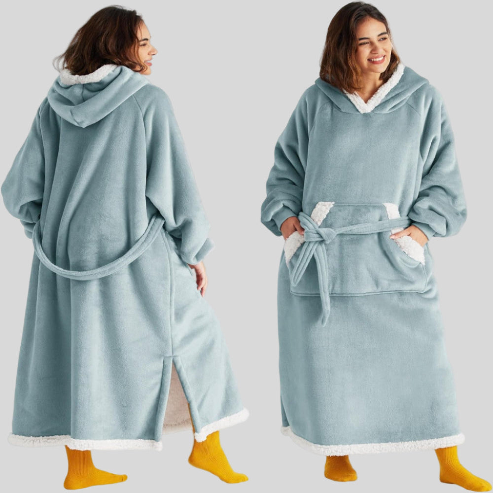 Hoodie-Blanket til Unisex, Oversized, med Hætte og Lange Ærmer, Komfortabel
