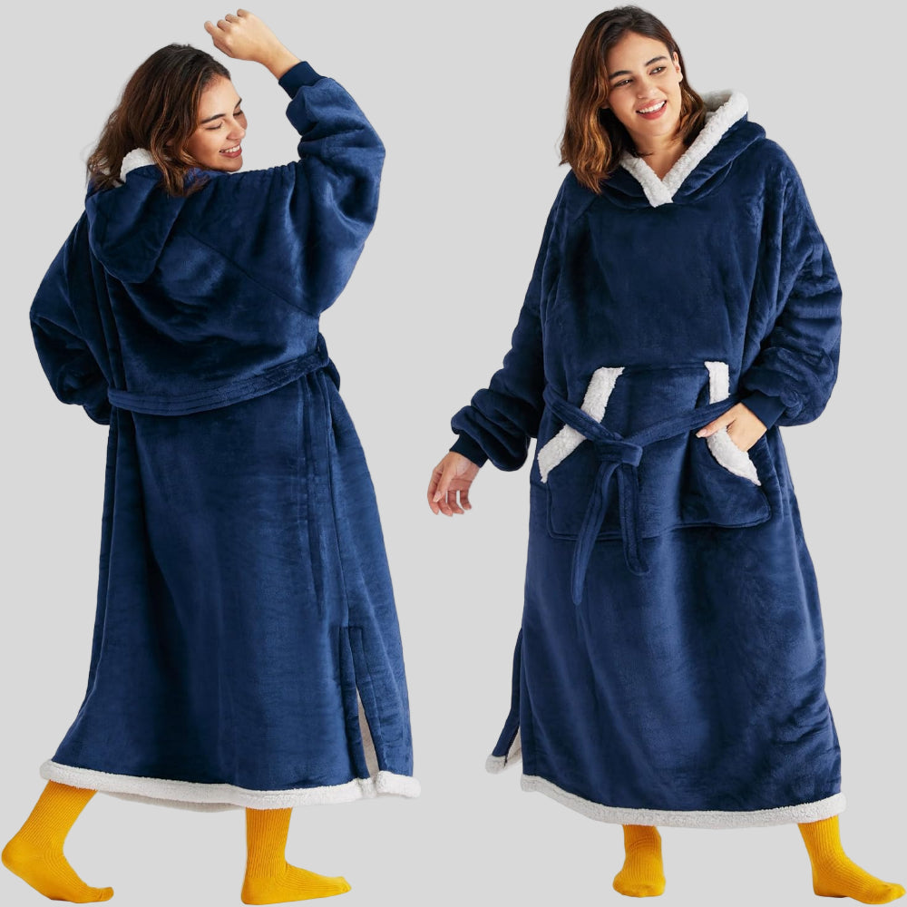 Hoodie-Blanket til Unisex, Oversized, med Hætte og Lange Ærmer, Komfortabel