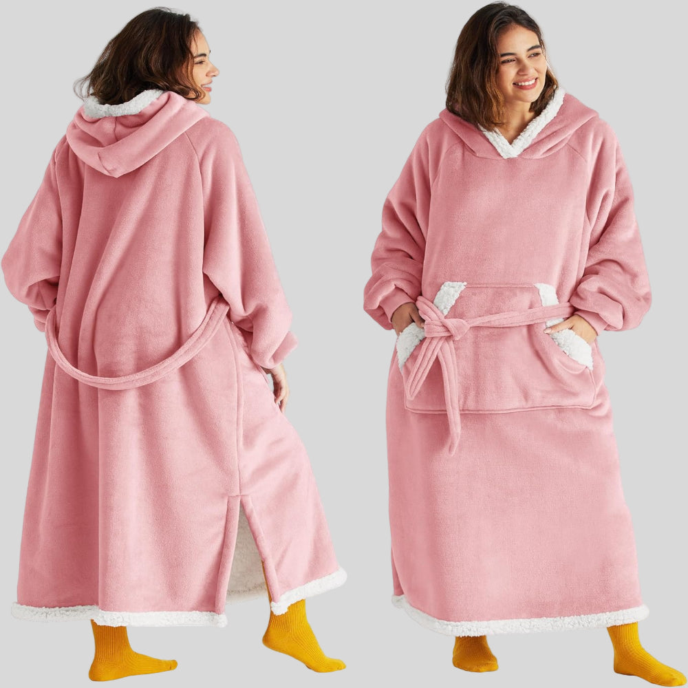 Hoodie-Blanket til Unisex, Oversized, med Hætte og Lange Ærmer, Komfortabel