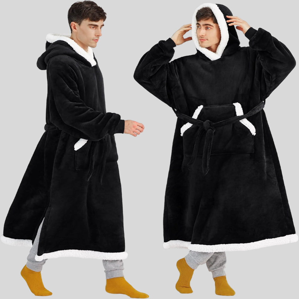 Hoodie-Blanket til Unisex, Oversized, med Hætte og Lange Ærmer, Komfortabel