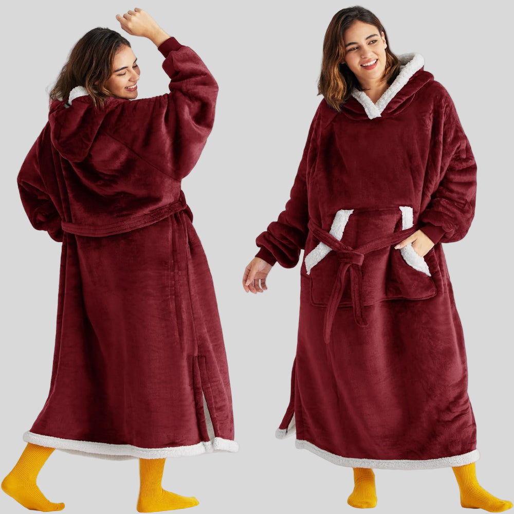 Hoodie-Blanket til Unisex, Oversized, med Hætte og Lange Ærmer, Komfortabel