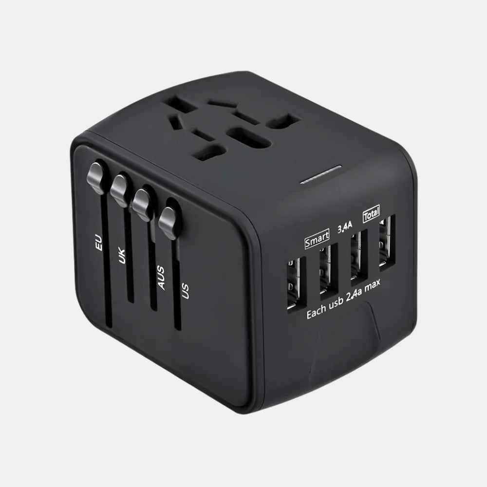 Kompakt Rejseadapter til Global Opladning og Sikkerhed