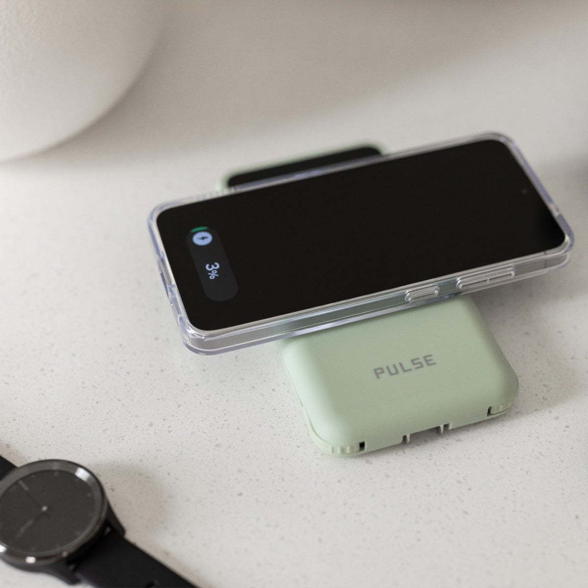 10.000 mAh Powerbank med Reiselader | 5-i-1 Qi Oplader med kabler