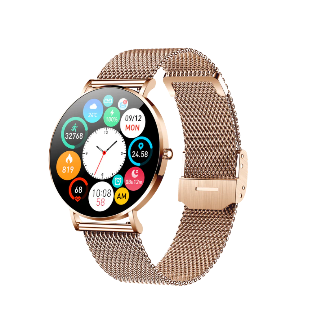 Ultra-tyndt Smartwatch til Kvinder – Stilfuld & Sundhedsfokuseret