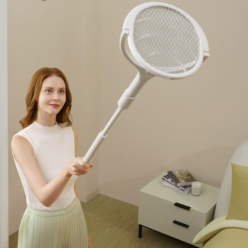 Effektiv Elektrisk Fluesmækker med Roterende Hoved & USB Opladning