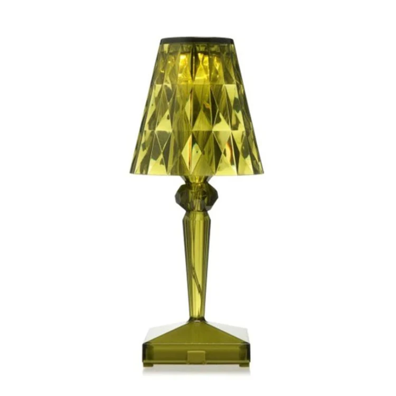 Dekorativ modern bordslampa i kristall med varmvitt ljus E27