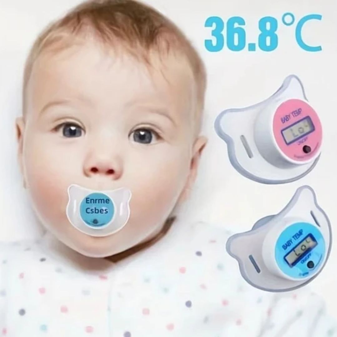 Digital babytemperaturmätare i nappform