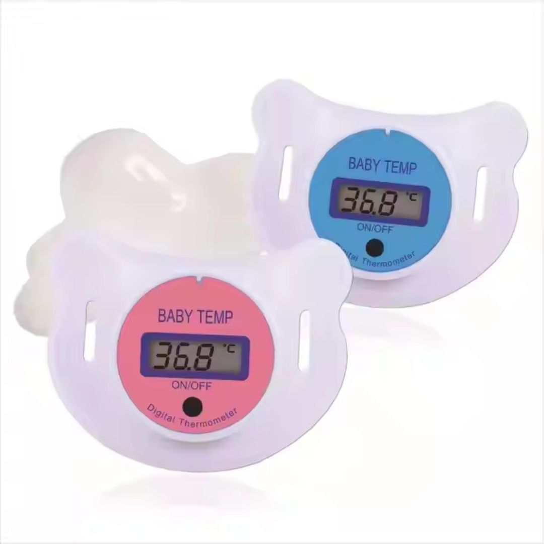 Digital babytemperaturmätare i nappform