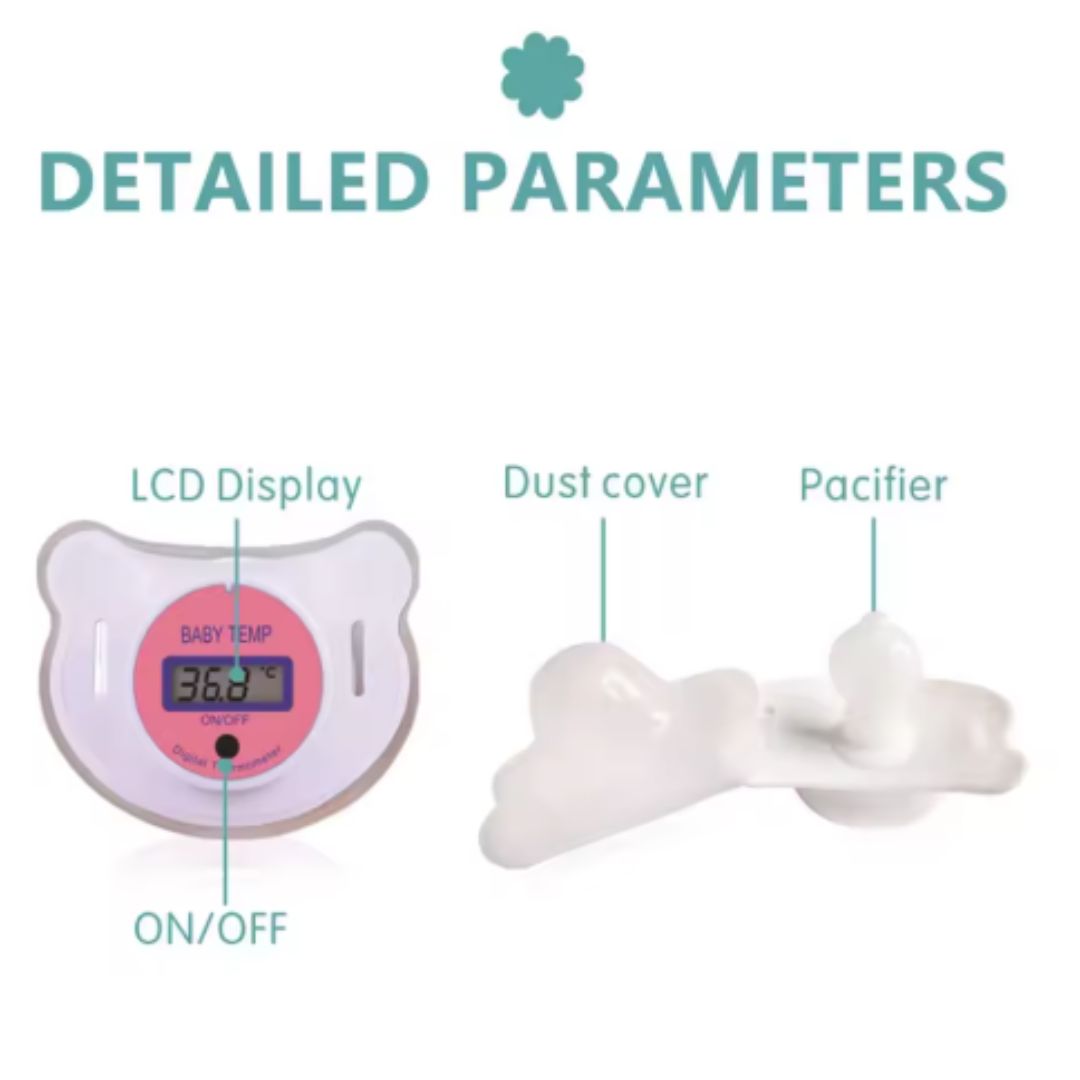 Digital babytemperaturmätare i nappform