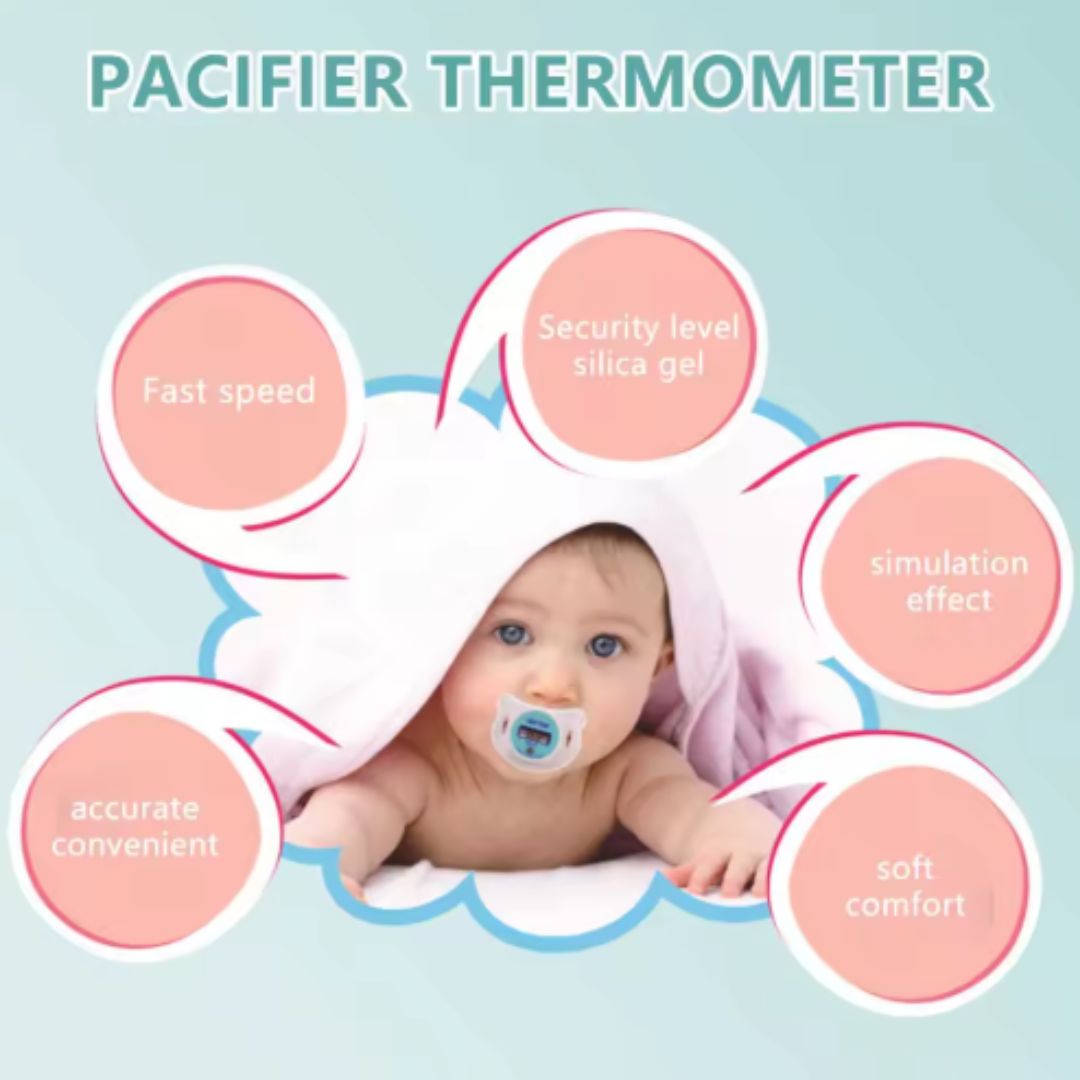 Digital babytemperaturmätare i nappform