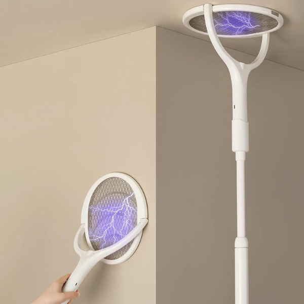 Effektiv Elektrisk Fluesmækker med Roterende Hoved & USB Opladning