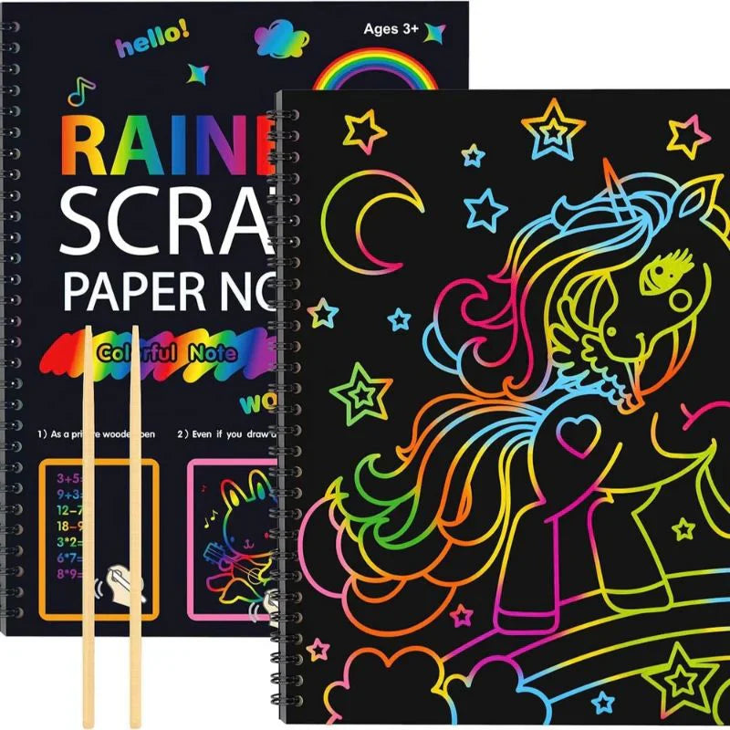 Magisk Regnbue Scratch Art: Kreativitet uden Rod