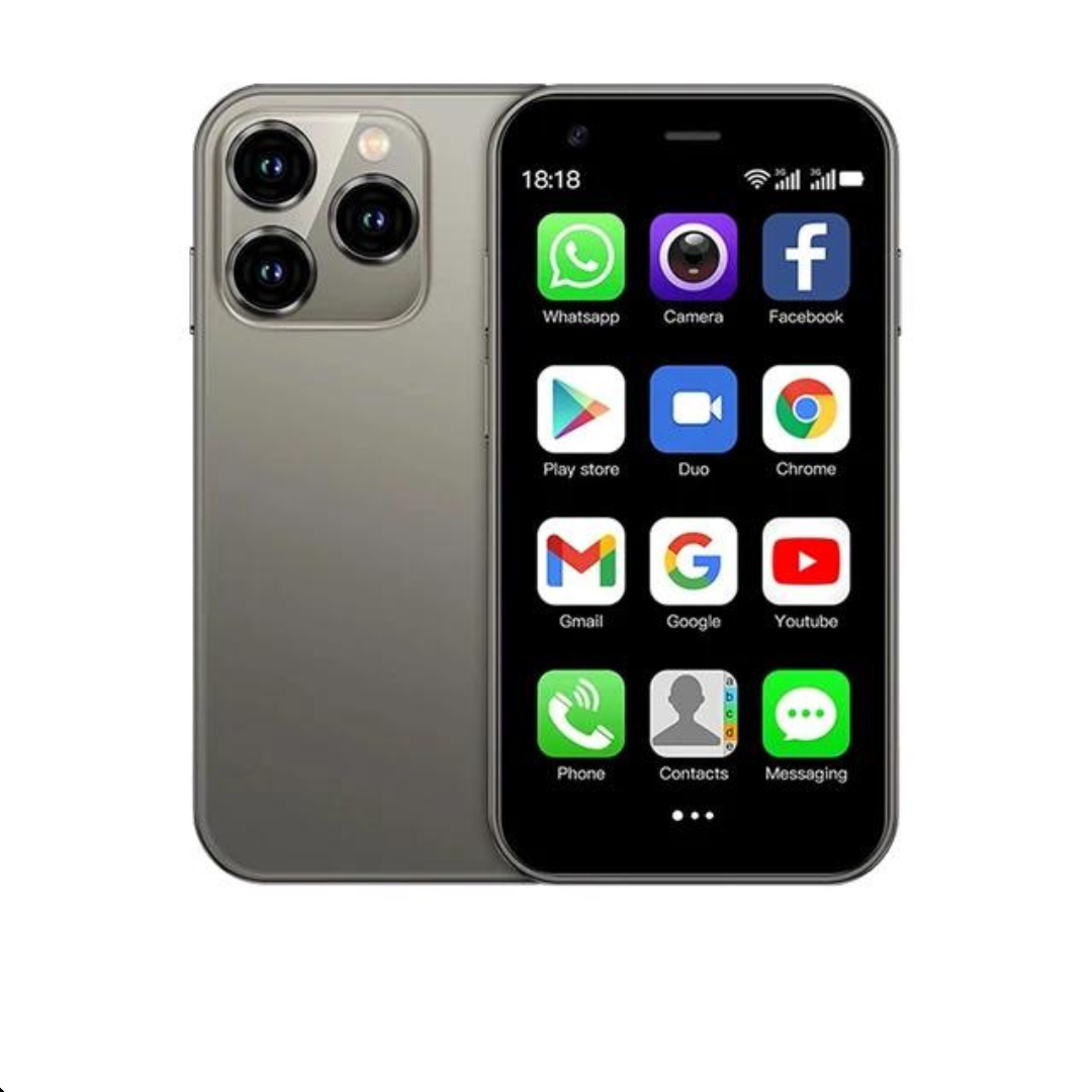 Mini-smartphone för barn med fokus på säkert lärande och lek.