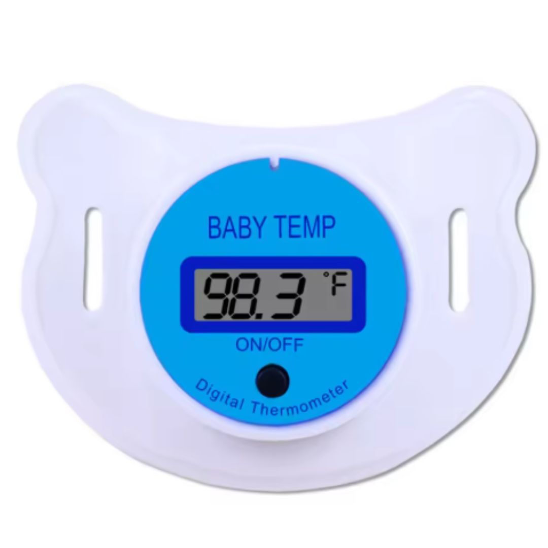 Digital babytemperaturmätare i nappform