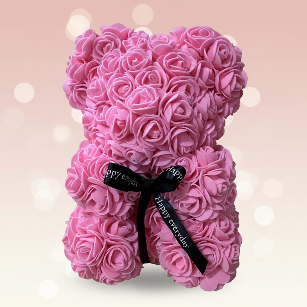 Romantisk Rosebamse med Unik Blomsterdesign til Gaver