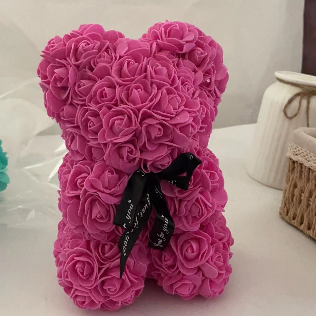 Romantisk Rosebamse med Unik Blomsterdesign til Gaver