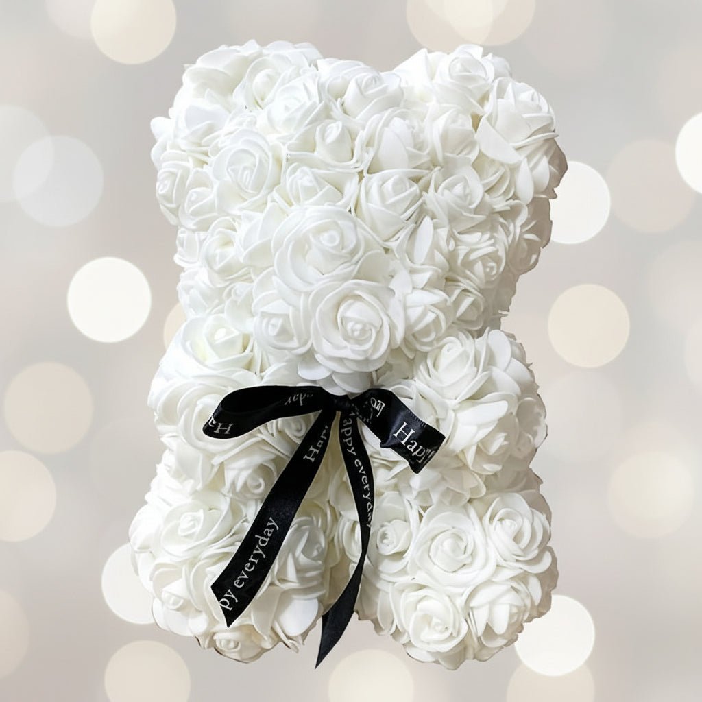 Romantisk Rosebamse med Unik Blomsterdesign til Gaver