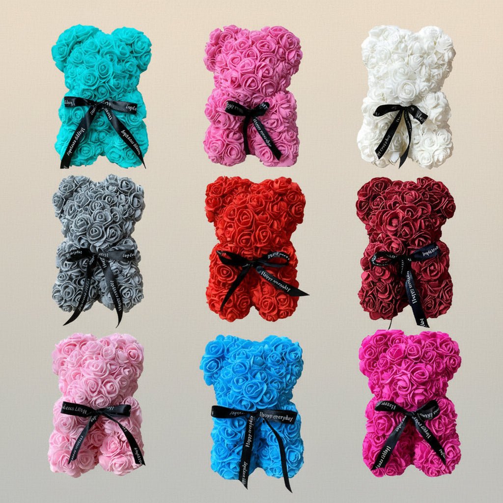 Romantisk Rosebamse med Unik Blomsterdesign til Gaver