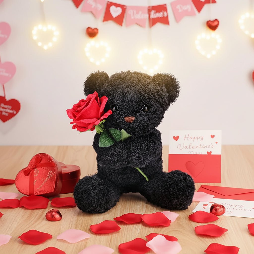 Nalle med Ros - Perfekt Present för Kärleksfulla Ögonblick