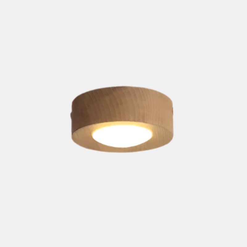Elegant LED-plafondlampa i valnöt – Naturlig skönhet och effektivitet