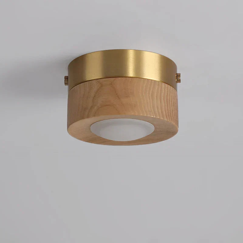 Elegant LED-plafondlampa i valnöt – Naturlig skönhet och effektivitet