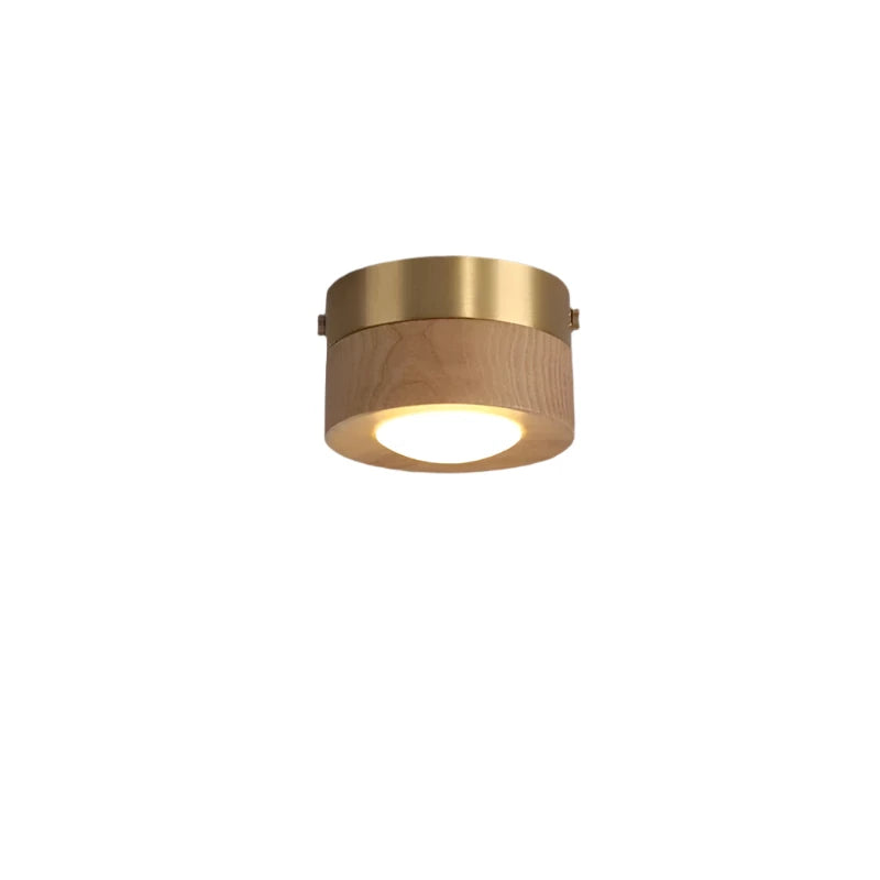 Elegant LED-plafondlampa i valnöt – Naturlig skönhet och effektivitet