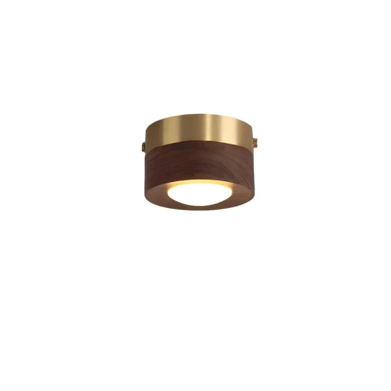 Elegant LED-plafondlampa i valnöt – Naturlig skönhet och effektivitet