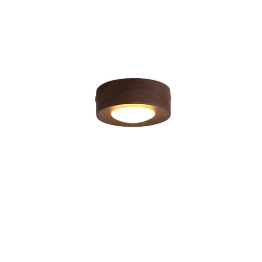 Elegant LED-plafondlampa i valnöt – Naturlig skönhet och effektivitet