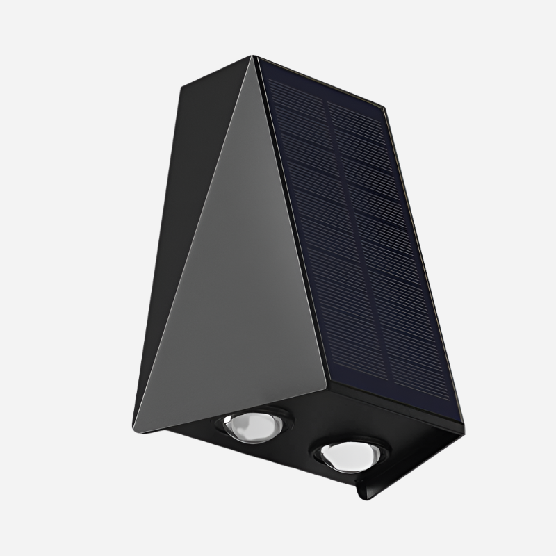 Soldriven Vattentät Vägglampa med Modern Ljusdesign
