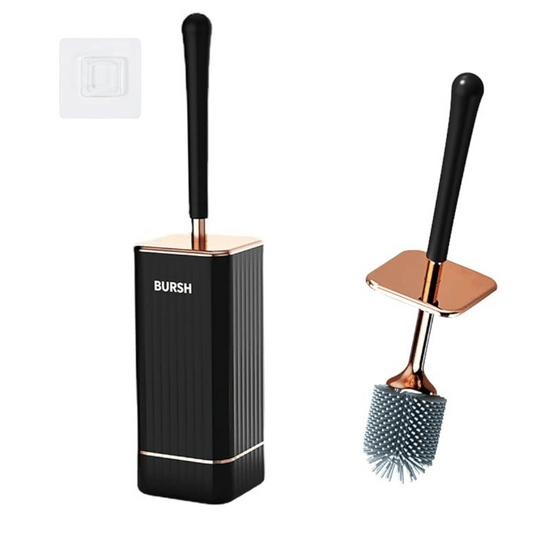 Elegant flexibel toalettborste med snabbtorkande väggfäste