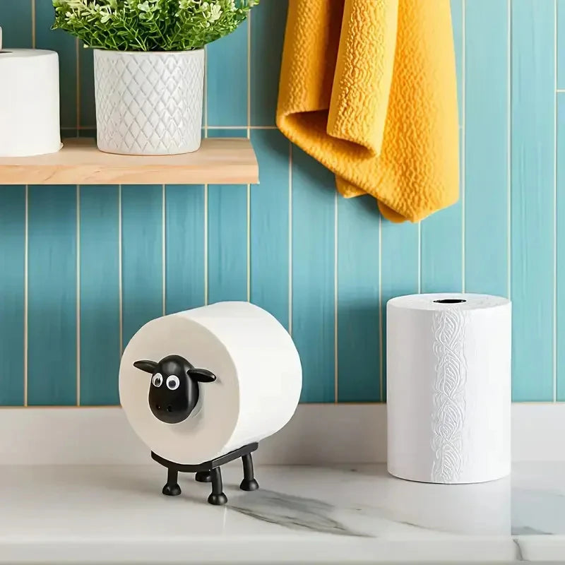 Charmerende Schaf-Toiletrulleholder uden montering