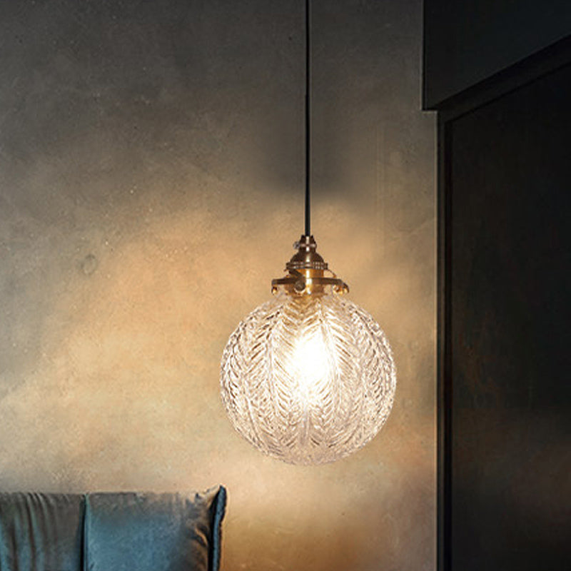 Tidlös glas pendellampa med vintagecharm och varmt ljus