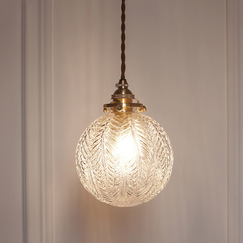Tidlös glas pendellampa med vintagecharm och varmt ljus