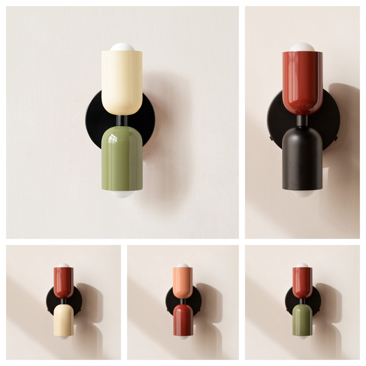 Udendørs Væglampe i Glas med Dobbelt Lysstråle