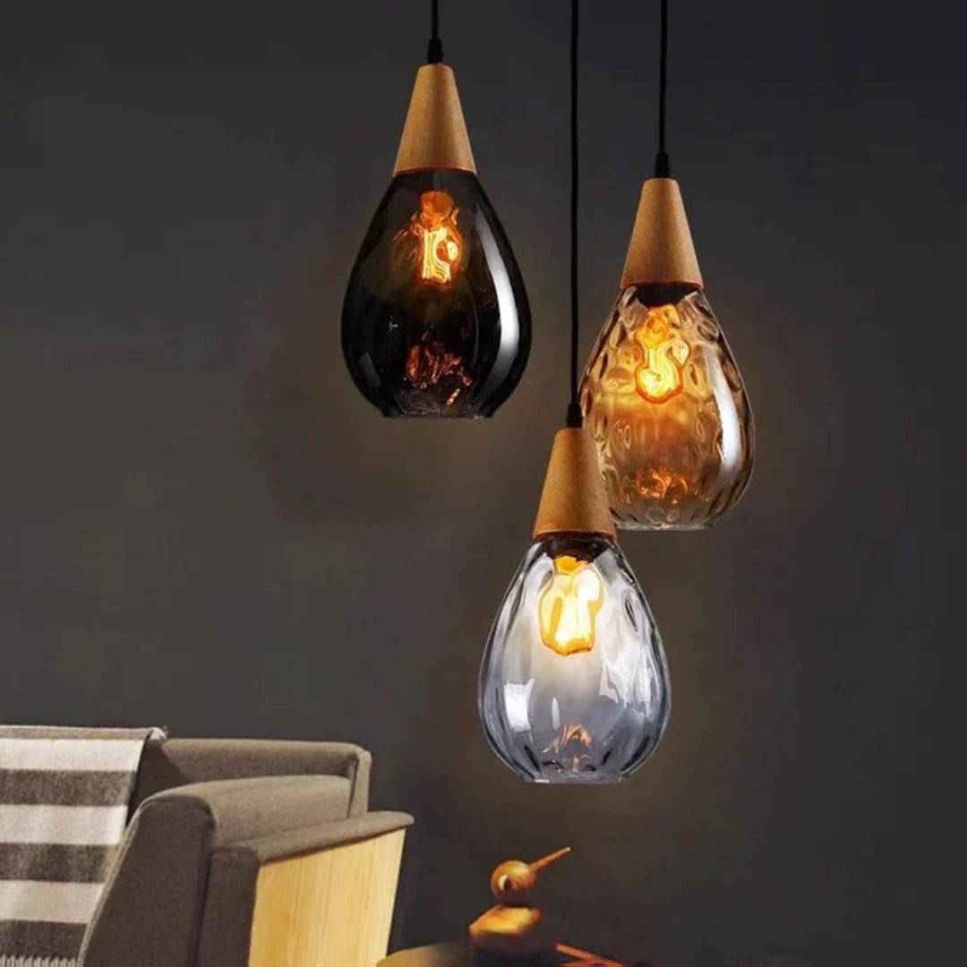 Vintage Pendellampe med Matteret Glas til Elegant Belysning