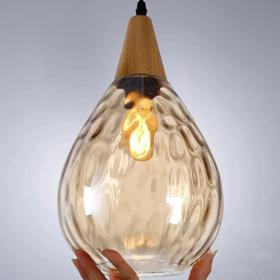 Vintage Pendellampe med Matteret Glas til Elegant Belysning