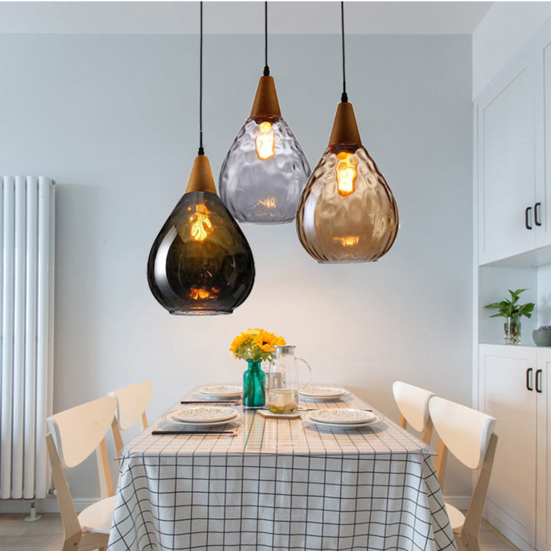 Vintage Pendellampe med Matteret Glas til Elegant Belysning