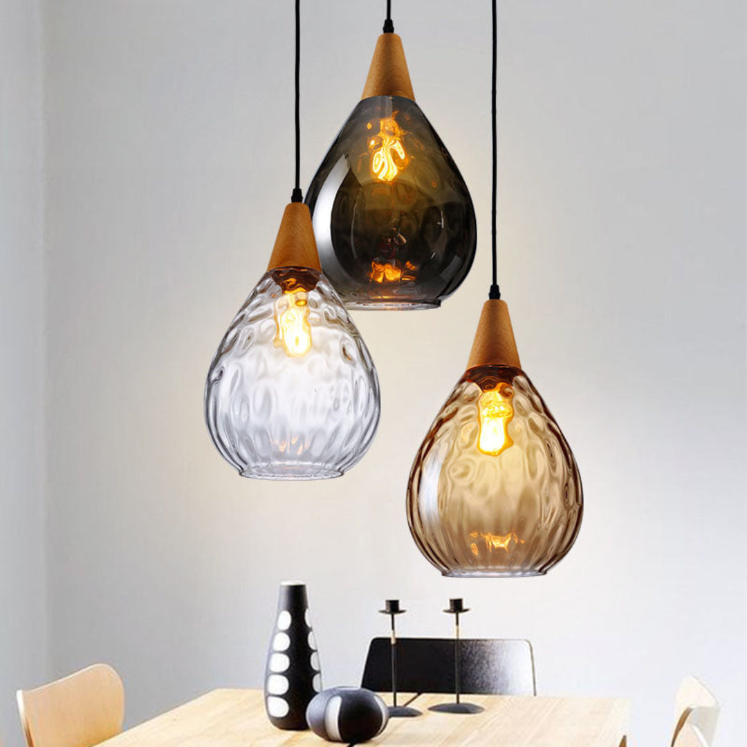 Vintage Pendellampe med Matteret Glas til Elegant Belysning