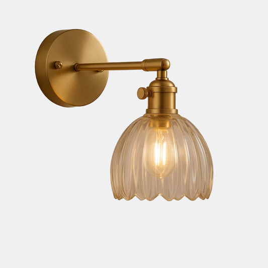 Vintage Væglampe med Tulipanglas - Klassisk Elegance til Hjemmet